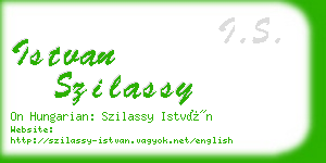 istvan szilassy business card